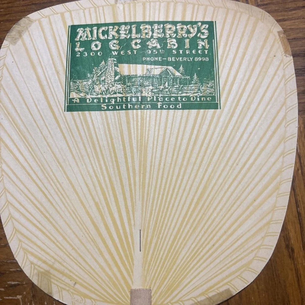 Vintage Paper‎ Fan's Mickelberry'S Log Cabin Southern food
